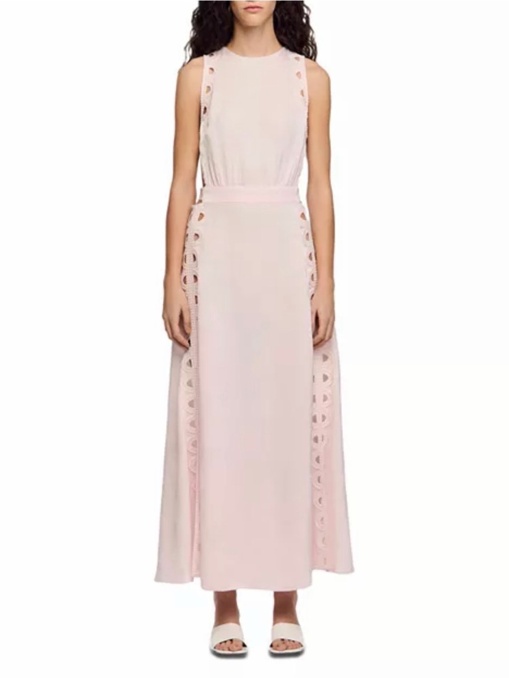 Donnia Flower Jacquard Maxi Dress